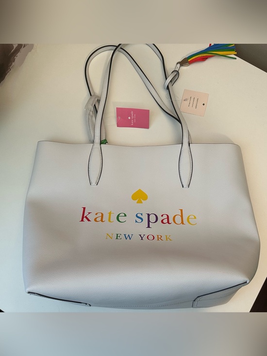 kate spade Handbags - kate spade New York White Pride Logo Tote